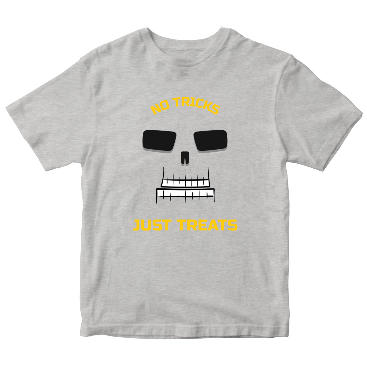 No Tricks Just Treats Kids T-shirt | Gray