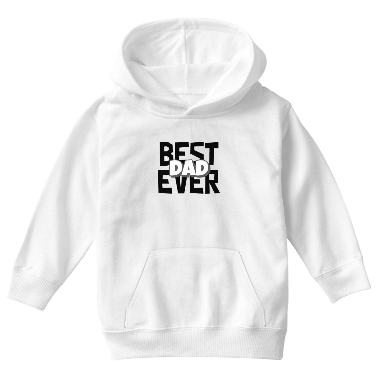 Best dad ever Kids Hoodie | White