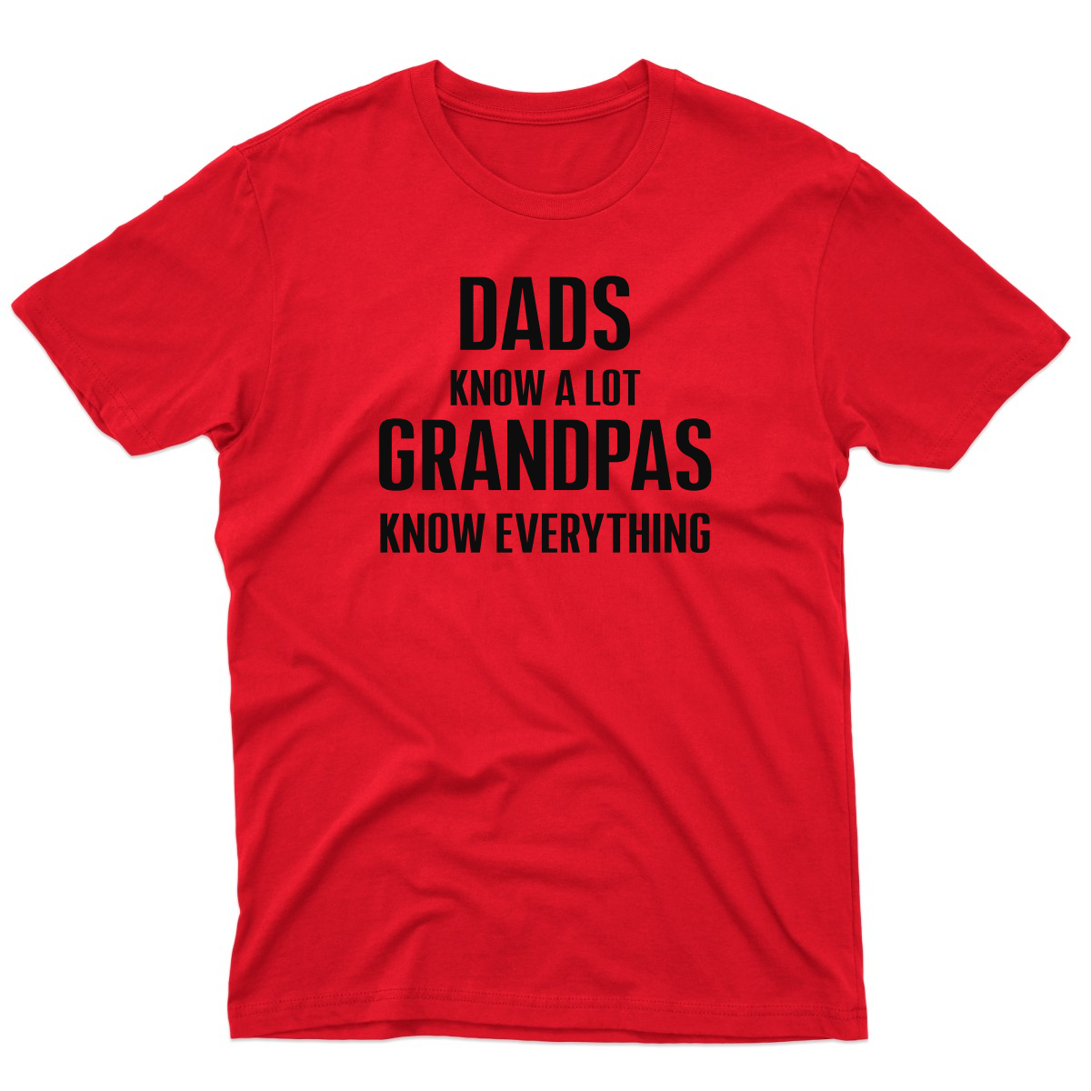 Dads know a lot Grandpas know everything  Men's T-shirt | Red