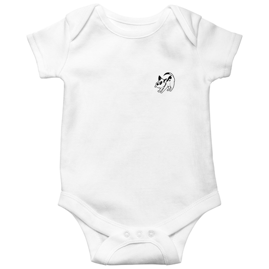 Bull Terrier  Baby Bodysuits | White