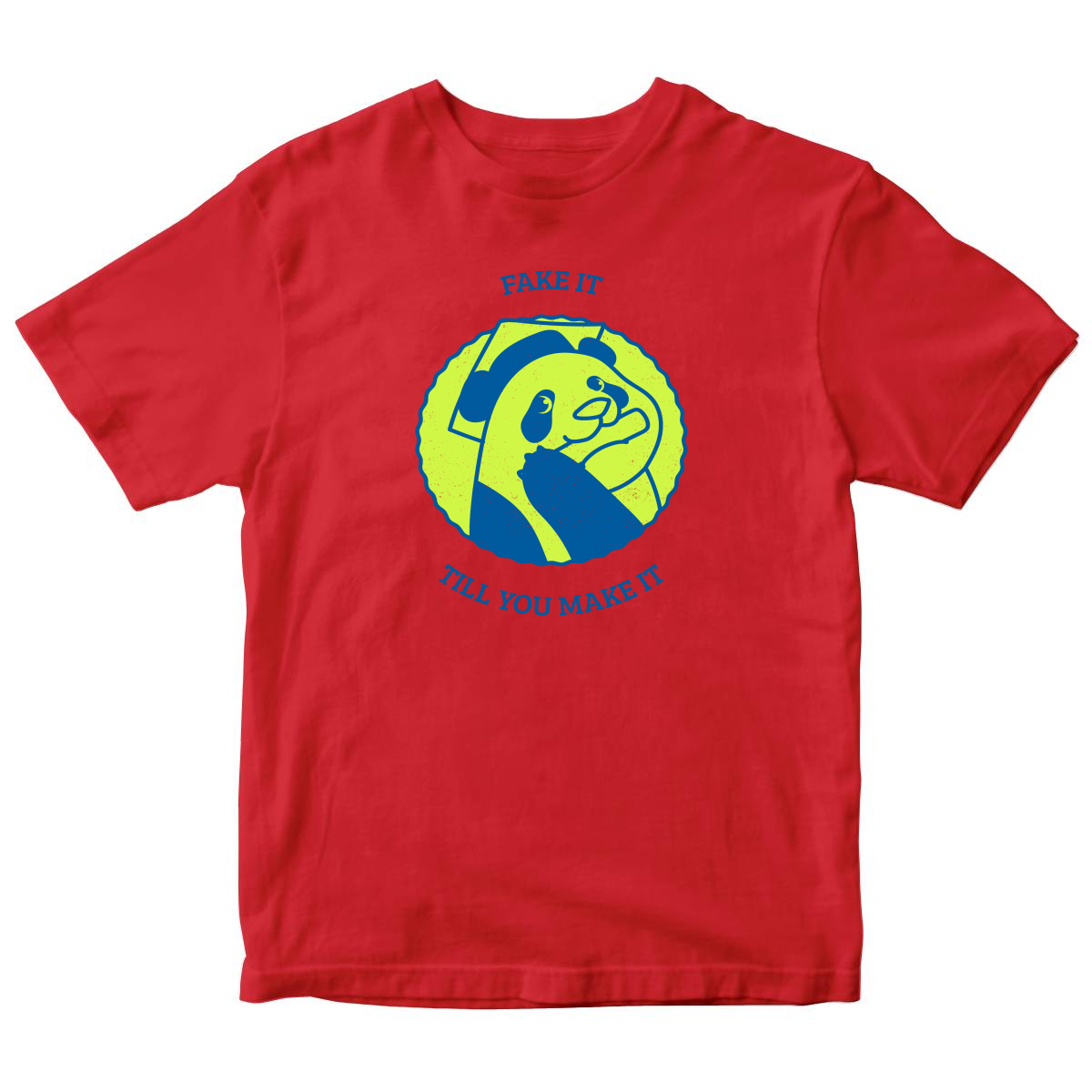 Fake It Till You Make It Kids T-shirt | Red