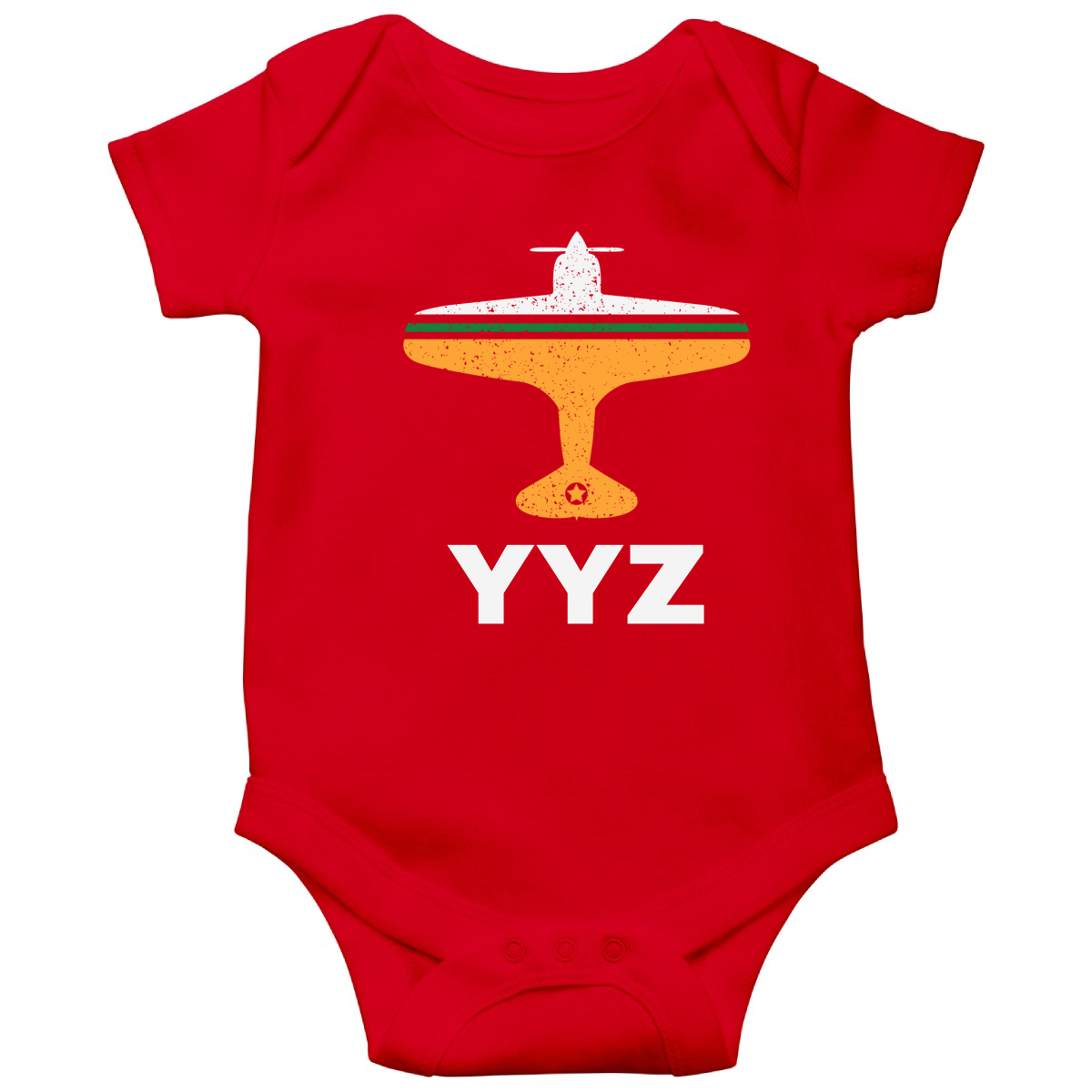 Fly Toronto YYZ Airport Baby Bodysuits | Red
