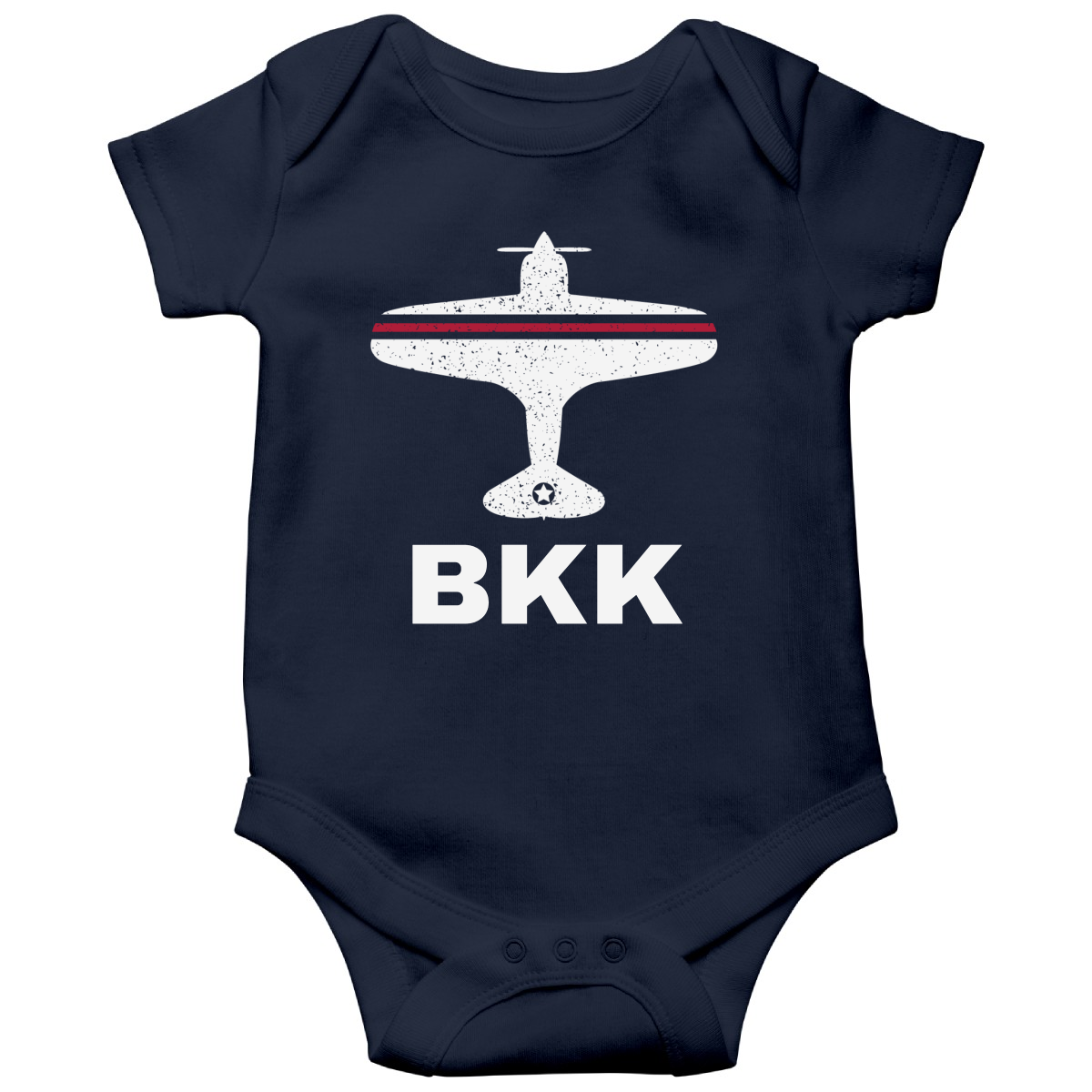 Fly Bangkok BKK Airport Baby Bodysuits | Navy