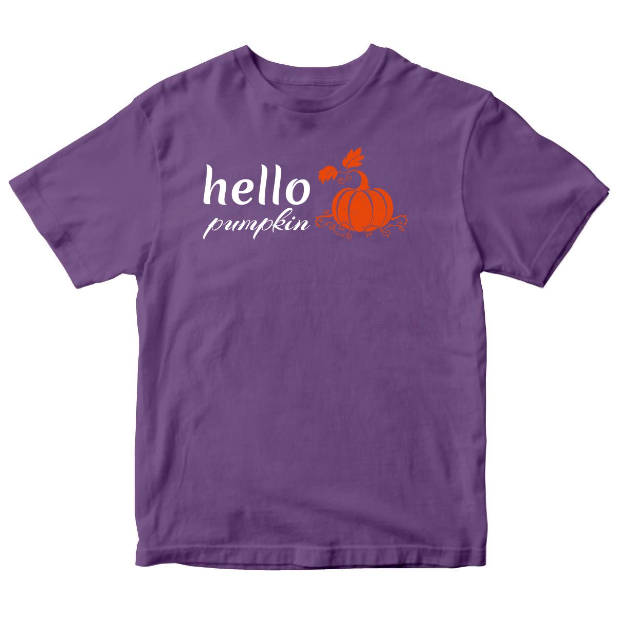 Hello Pumpkin Kids T-shirt | Purple