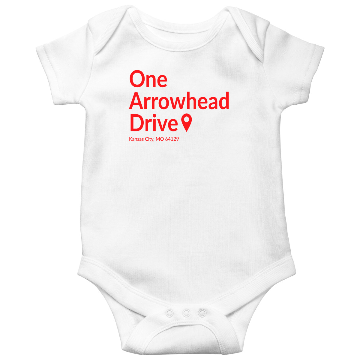 Kansas City Football Stadium Baby Bodysuits | White
