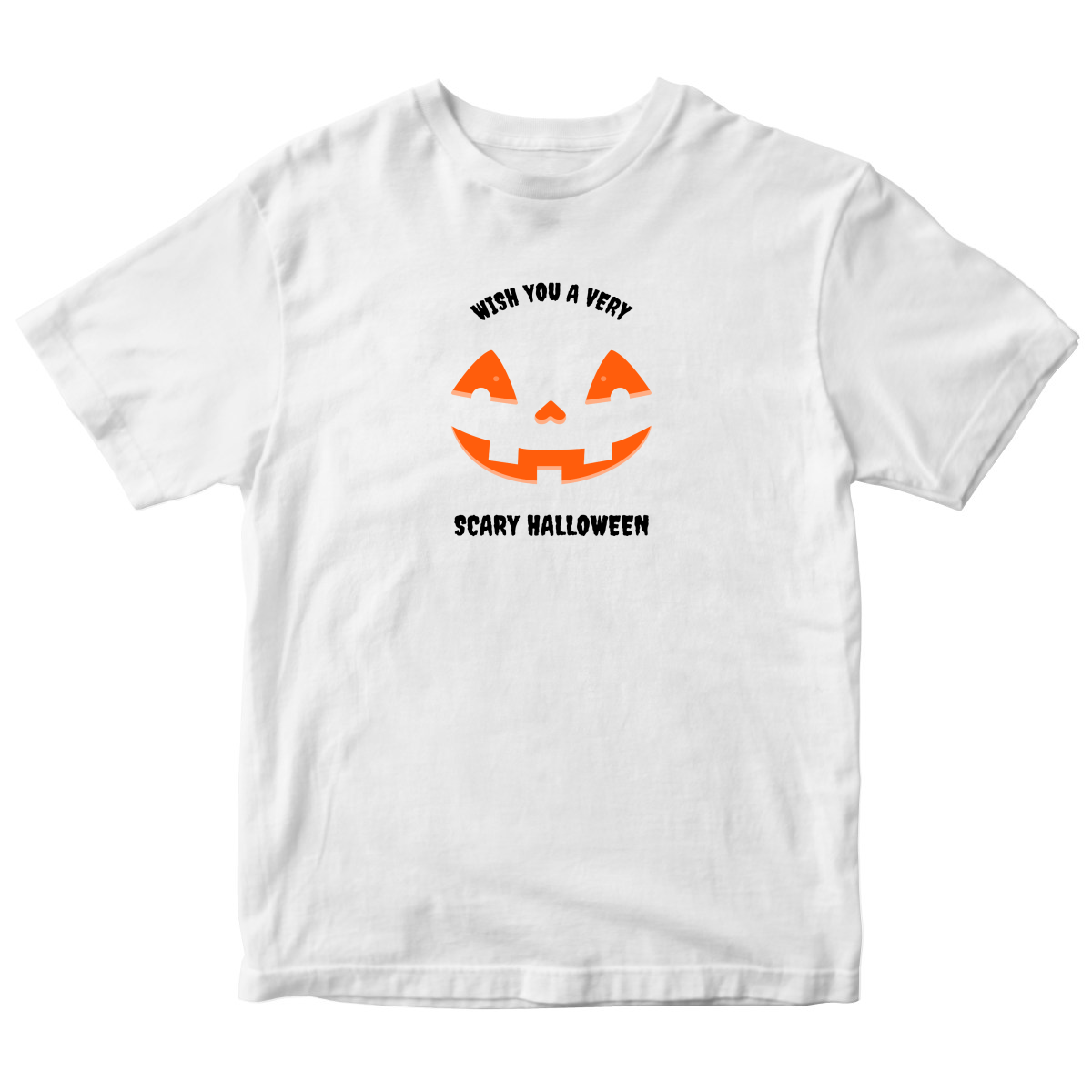 Wish You a Very Scary Halloween Kids T-shirt | White