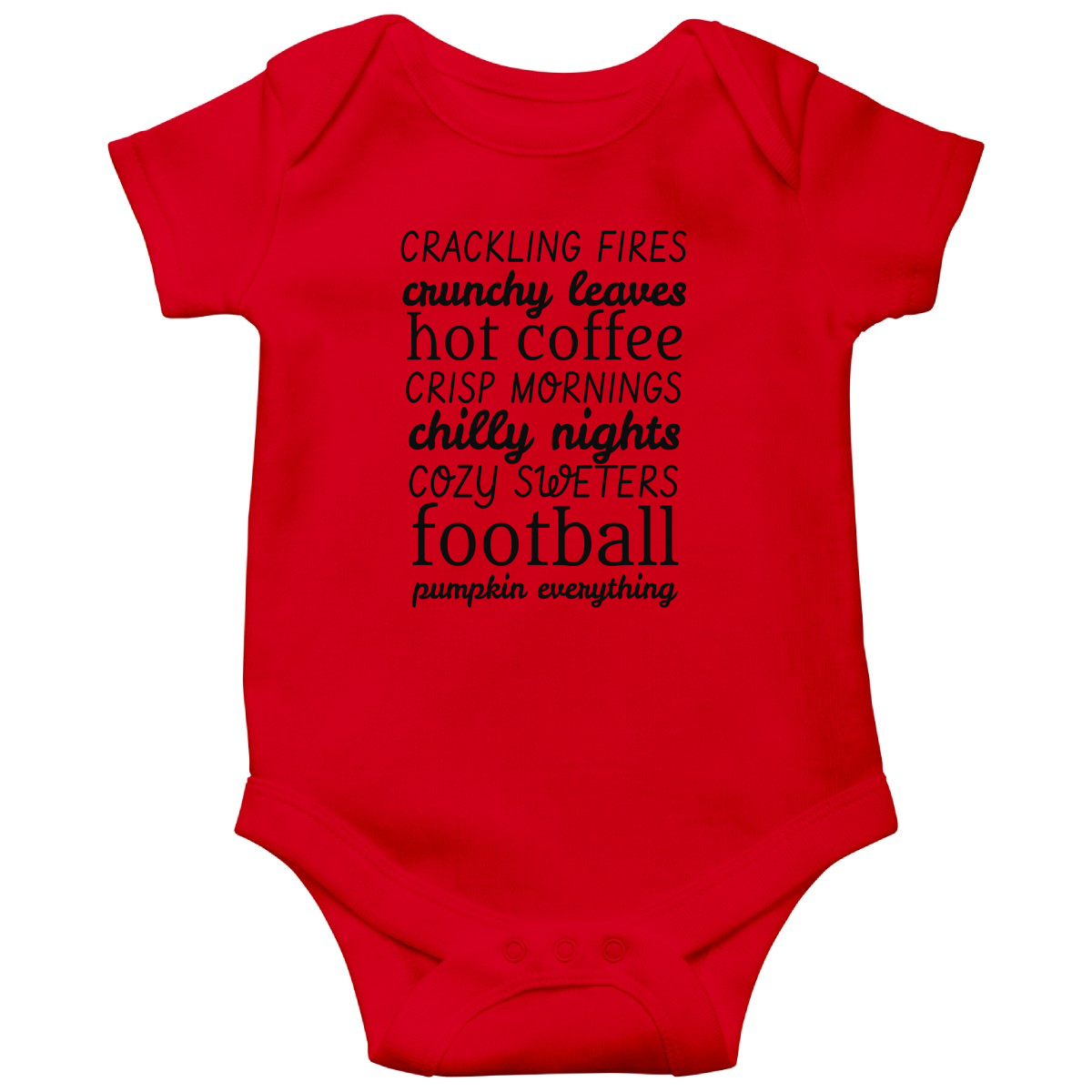Fall List  Baby Bodysuits | Red