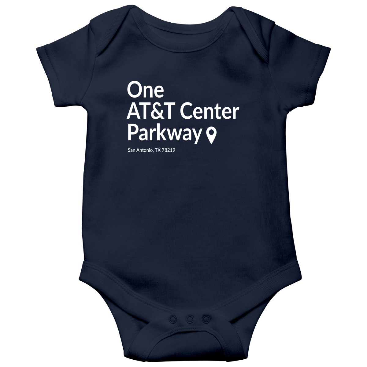 San Antonio Basketball Stadium Baby Bodysuits | Navy