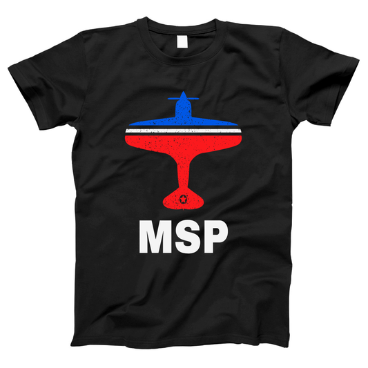 Fly Minneapolis MSP Airport Women's T-shirt | Black