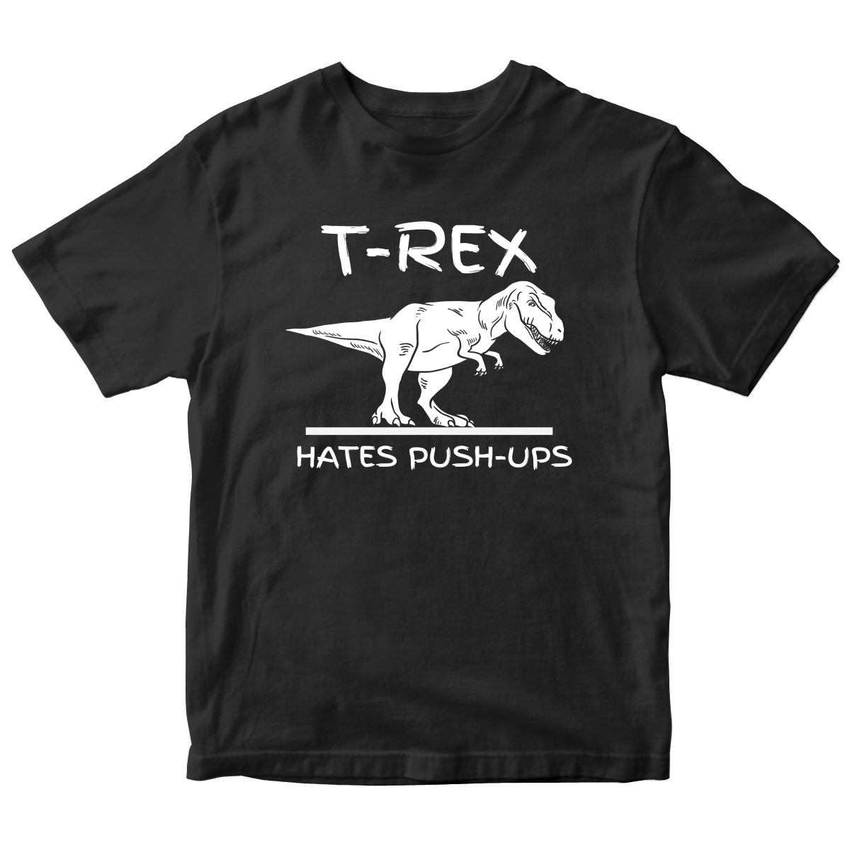 T-Rex Hates Push-ups  Toddler T-shirt | Black