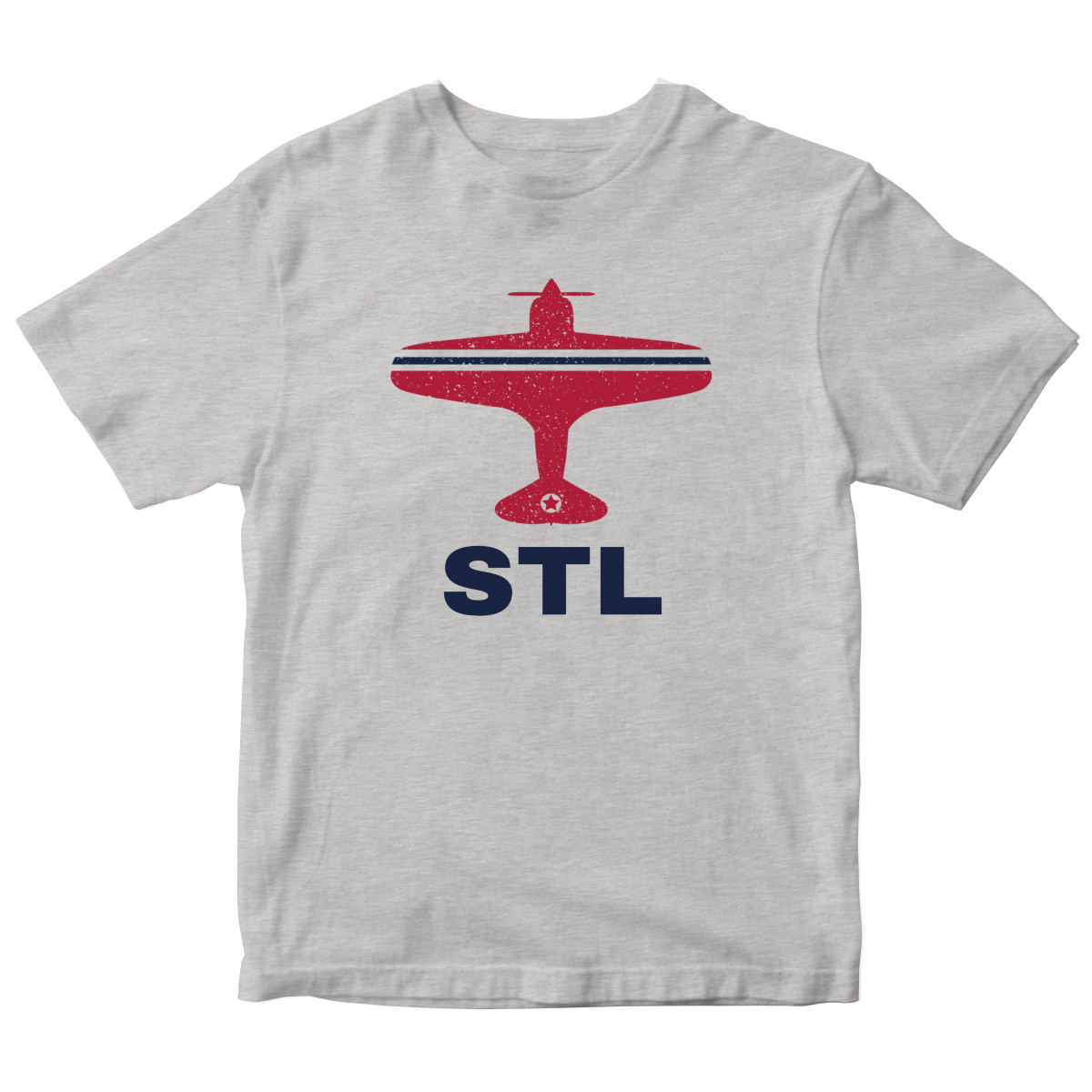 Fly St. Louis STL Airport Kids T-shirt | Gray