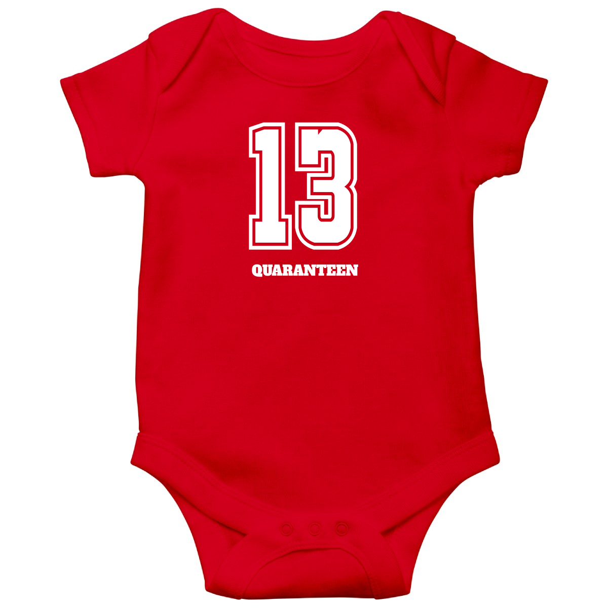 13 QUARANTEEN Baby Bodysuits | Red