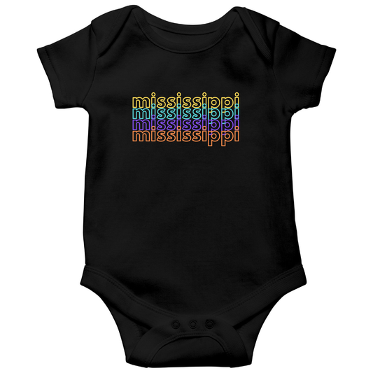 Mississippi Baby Bodysuit | Black