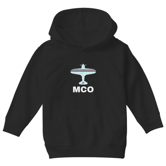 Fly Orlando MCO Airport Kids Hoodie | Black