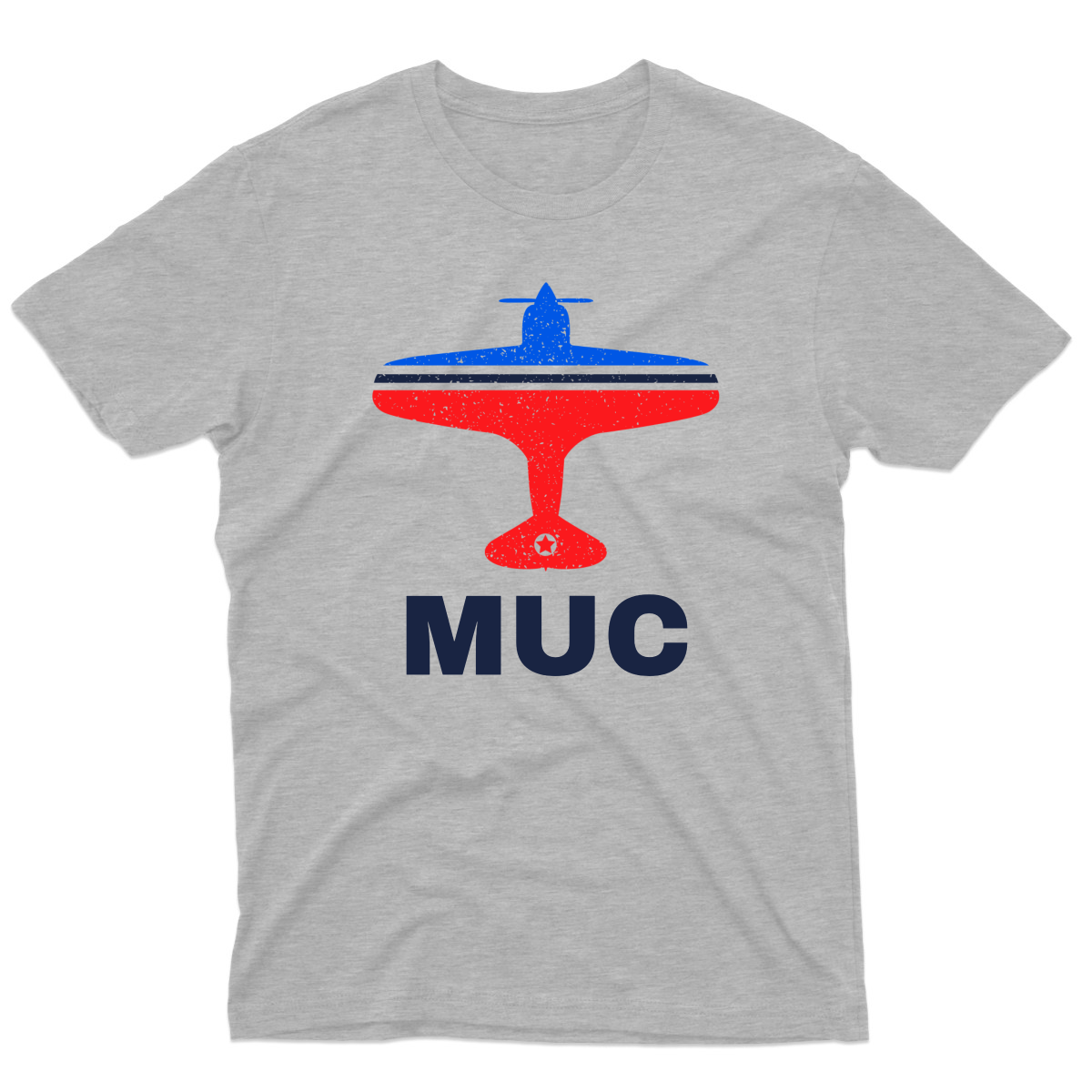 Fly Munich MUC Airport Men's T-shirt | Gray