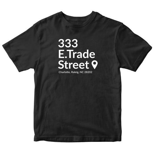 Charlotte Basketball Stadium Kids T-shirt | Black