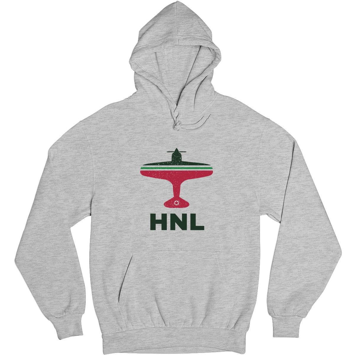 Fly Honolulu HNL Airport Unisex Hoodie | Gray