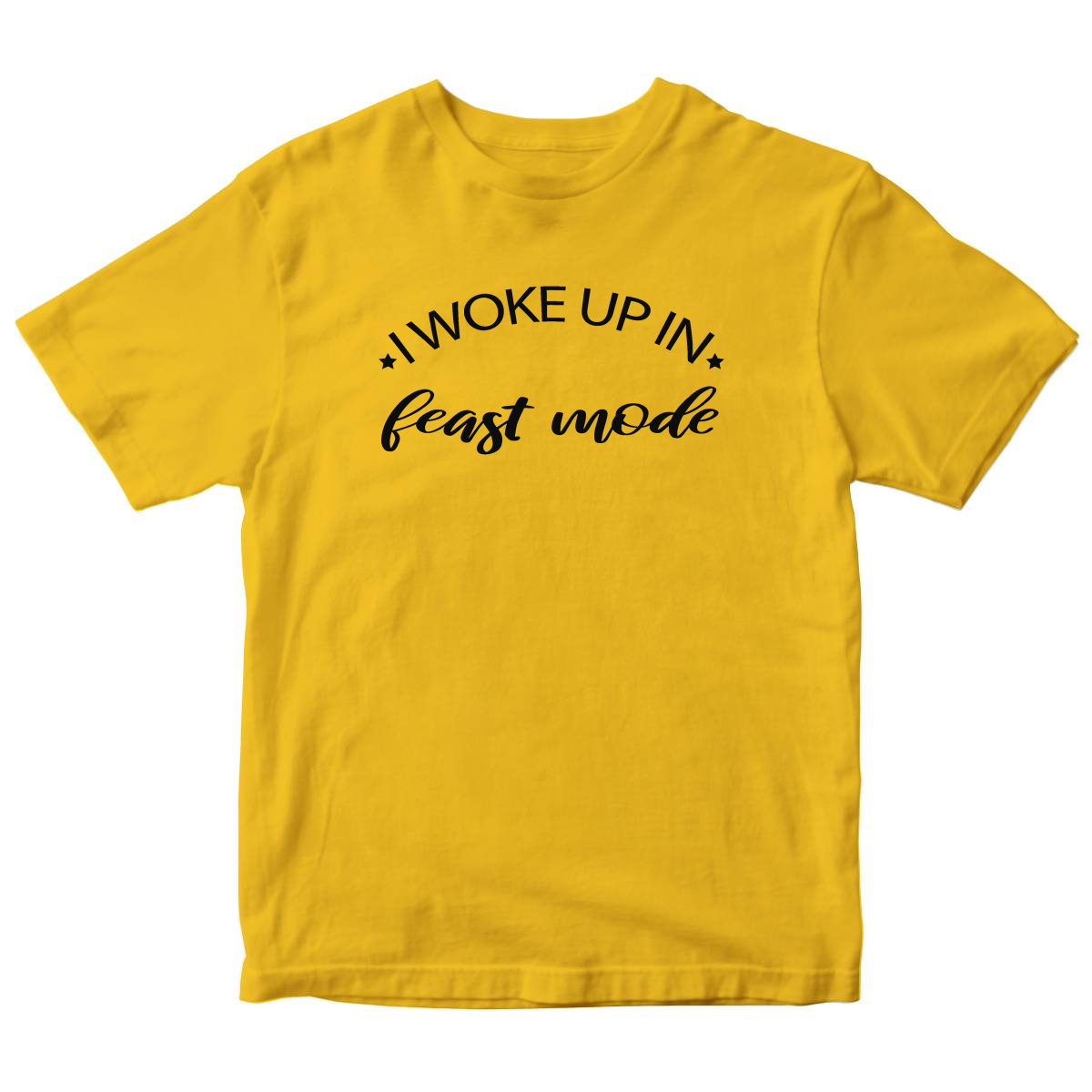 Feast Mode Kids T-shirt | Yellow