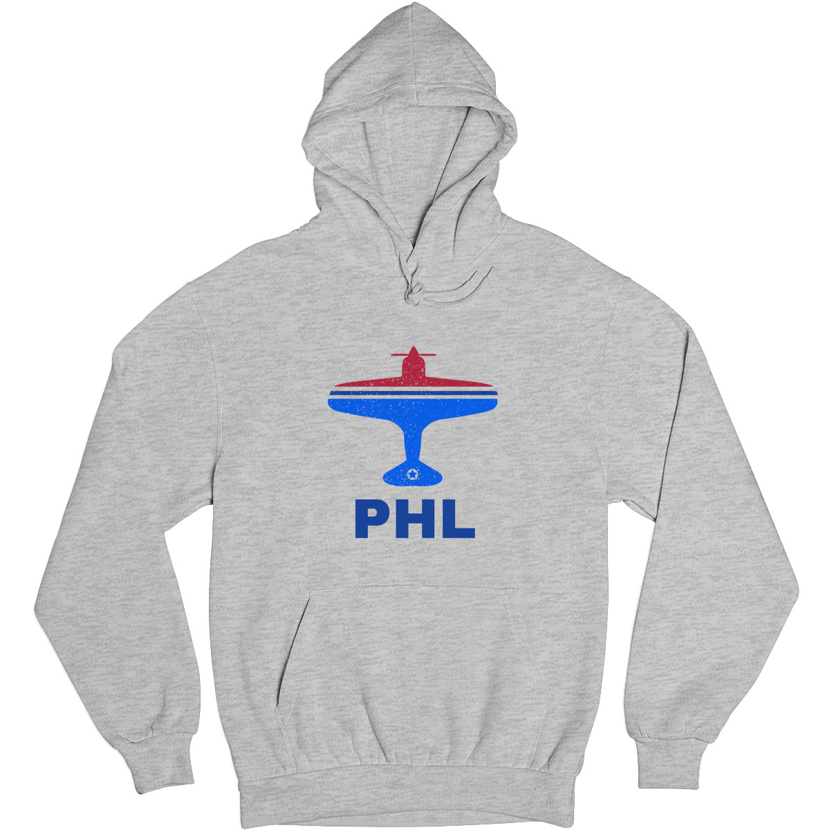 Fly Philadelphia PHL Airport Unisex Hoodie | Gray