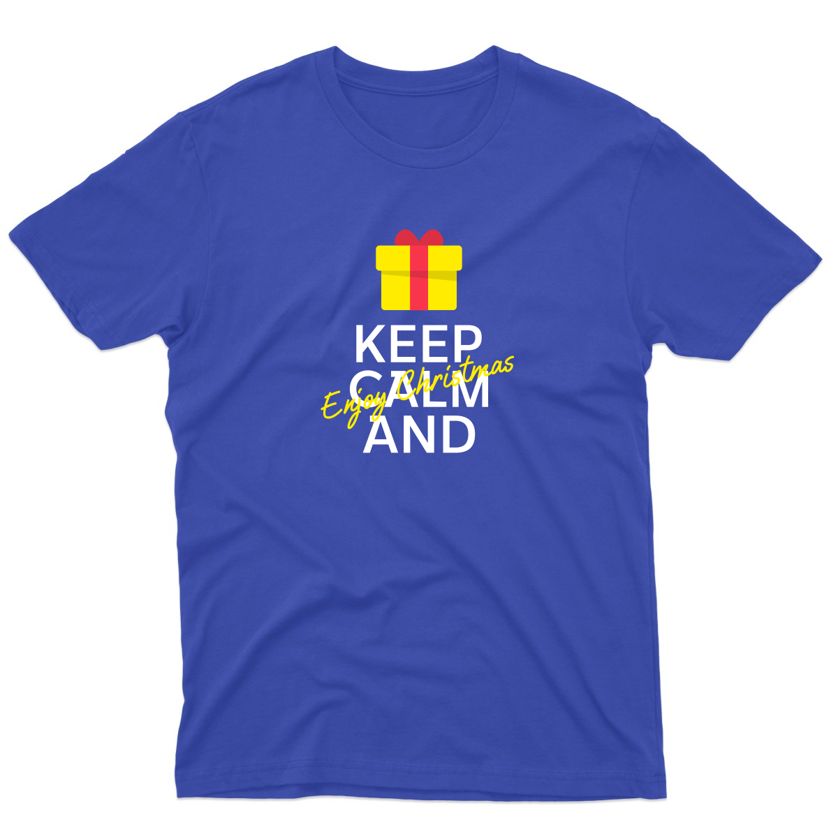 Keep Calm and Enjoy Christmas Men's T-shirt | Blue