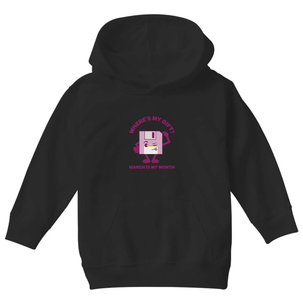 Where is my gift Kids Hoodie | Black