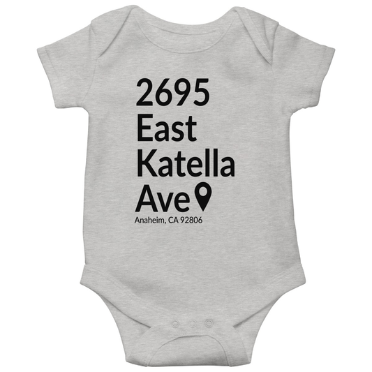 Anaheim Hockey Stadium  Baby Bodysuits | Gray