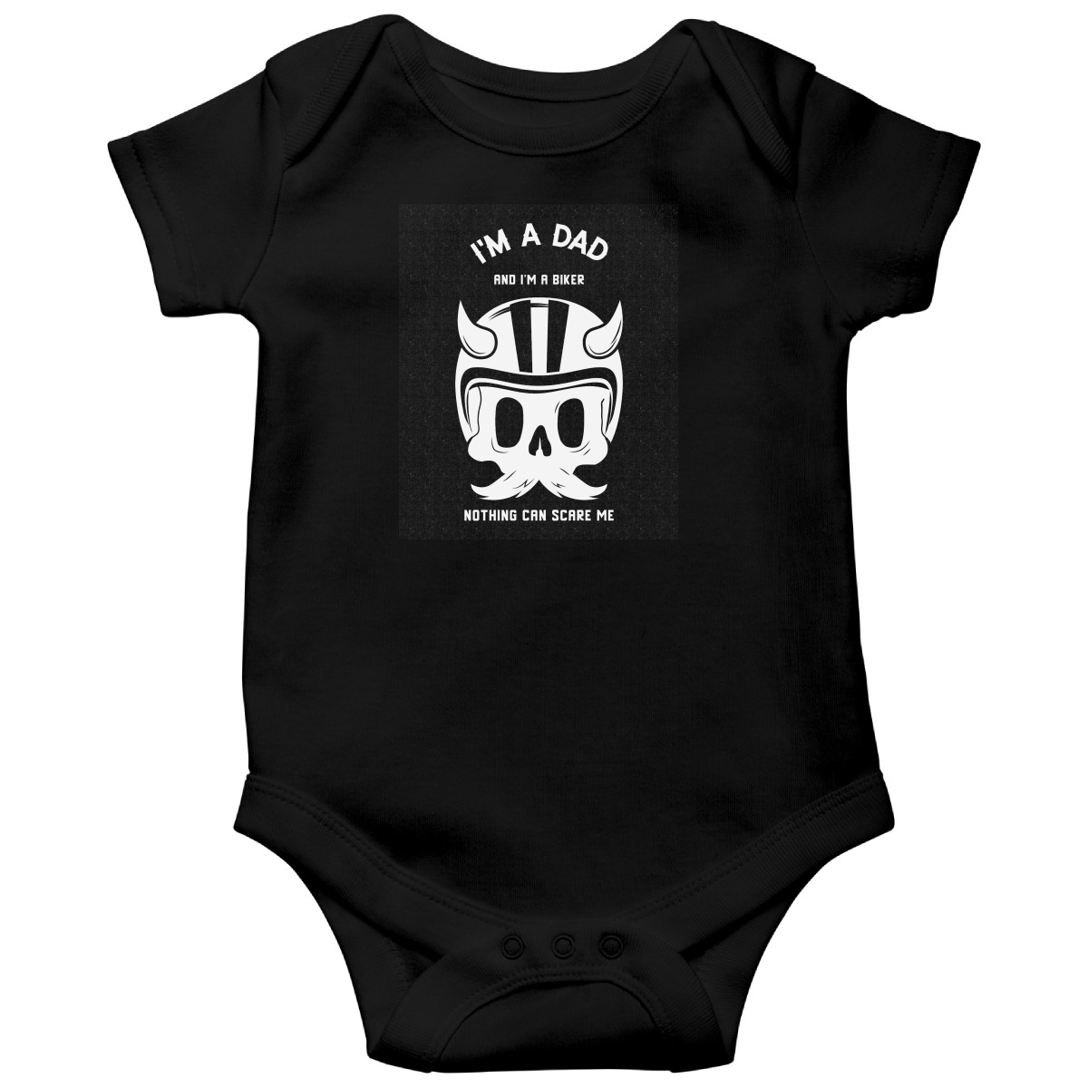I'm a dad and a biker Baby Bodysuits | Black