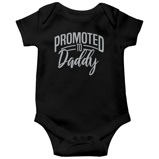 Promoted to daddy Baby Bodysuits | Black