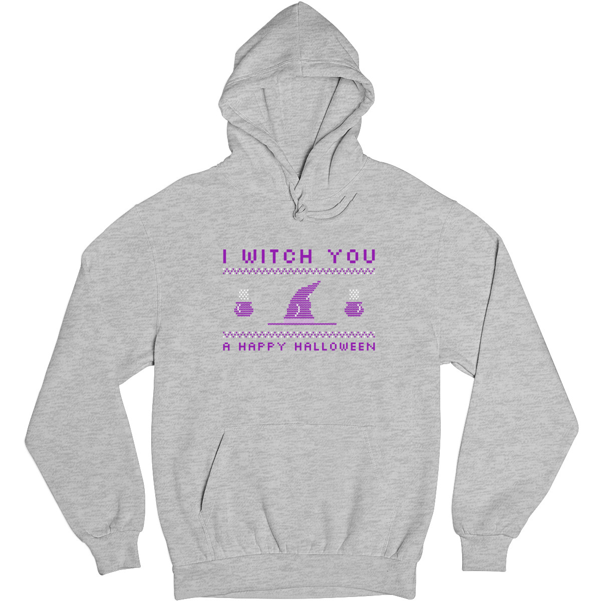 I Witch You a Happy Halloween Unisex Hoodie | Gray