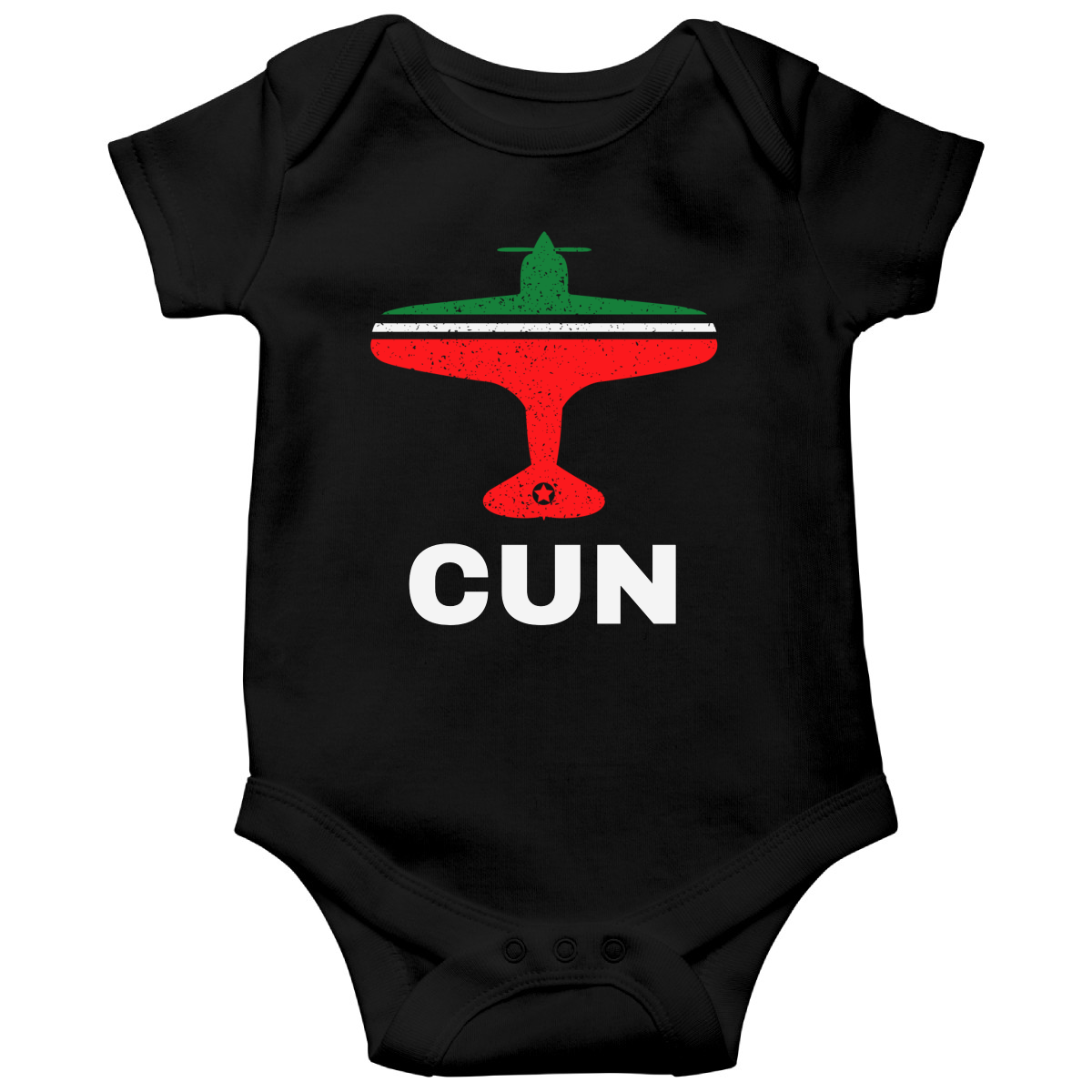 Fly Cancun CUN Airport  Baby Bodysuits | Black