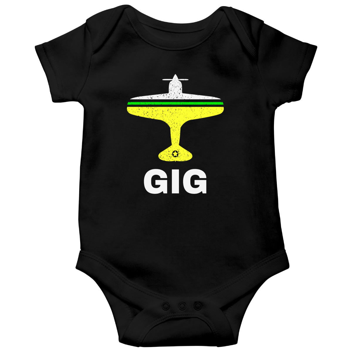 Fly Rio de Janerio GIG Airport Baby Bodysuits | Black