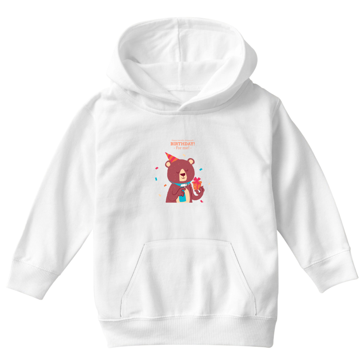 Happy (social distanced) birthday for me  Kids Hoodie | White