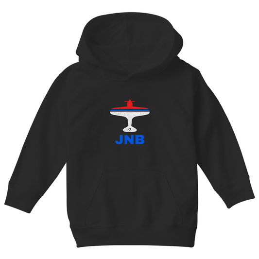 Fly Johannesburg JNB Airport Kids Hoodie | Black