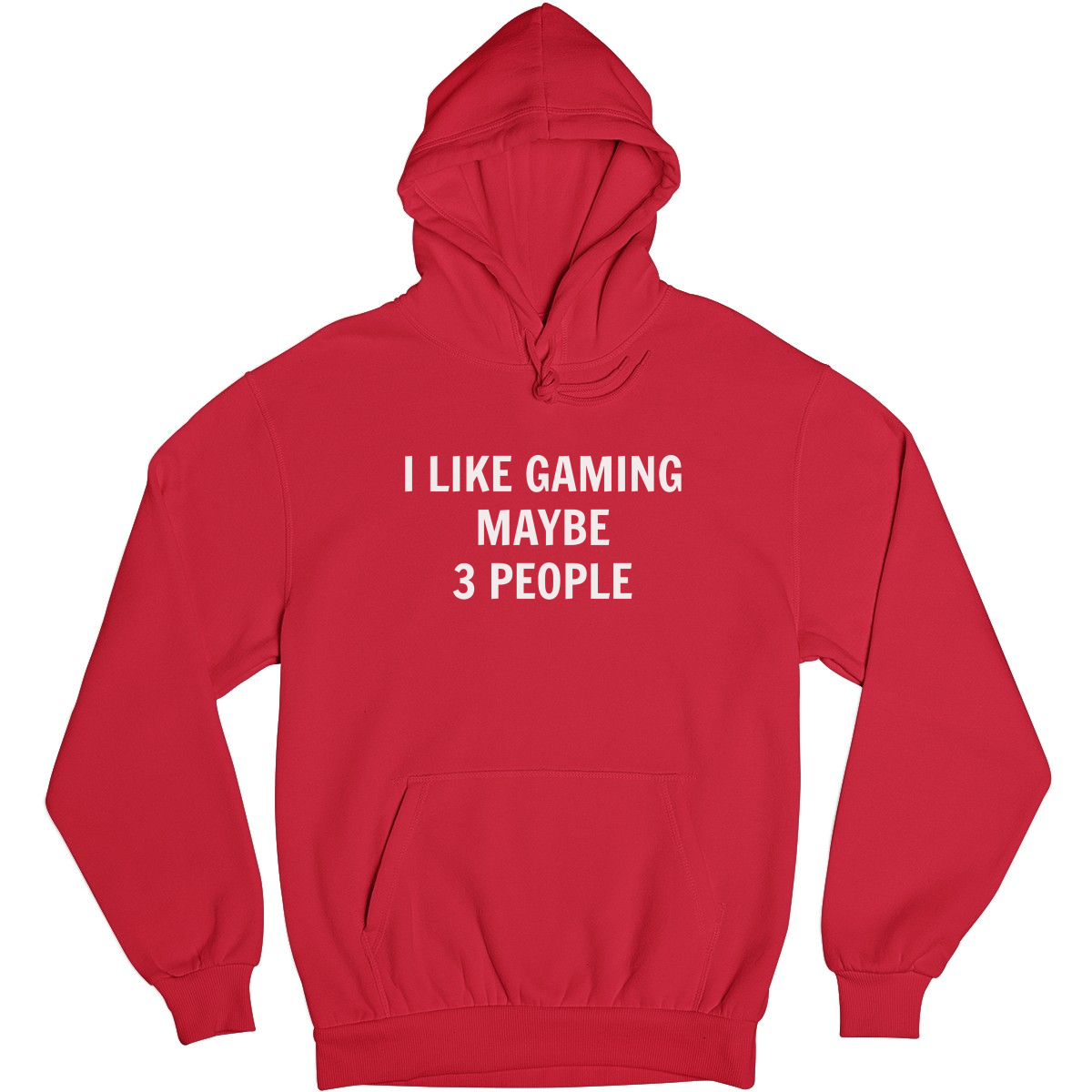 I Like Gaming and Maybe 3 People  Unisex Hoodie | Red