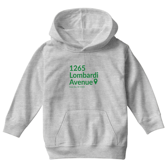 Green Bay Football Stadium Kids Hoodie | Gray