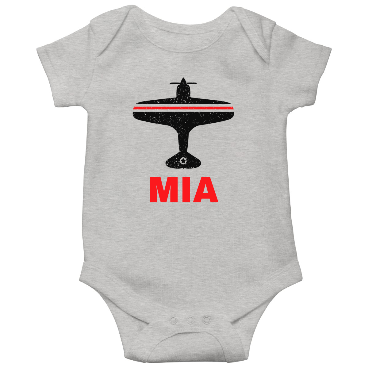 Fly Miami MIA Airport Baby Bodysuits | Gray