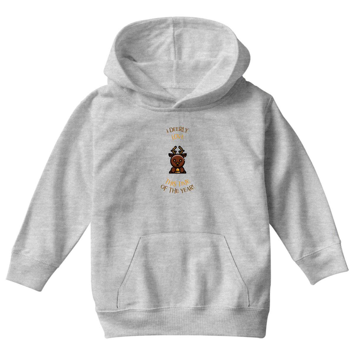 I Deerly Love This Time of the Year! Kids Hoodie | Gray