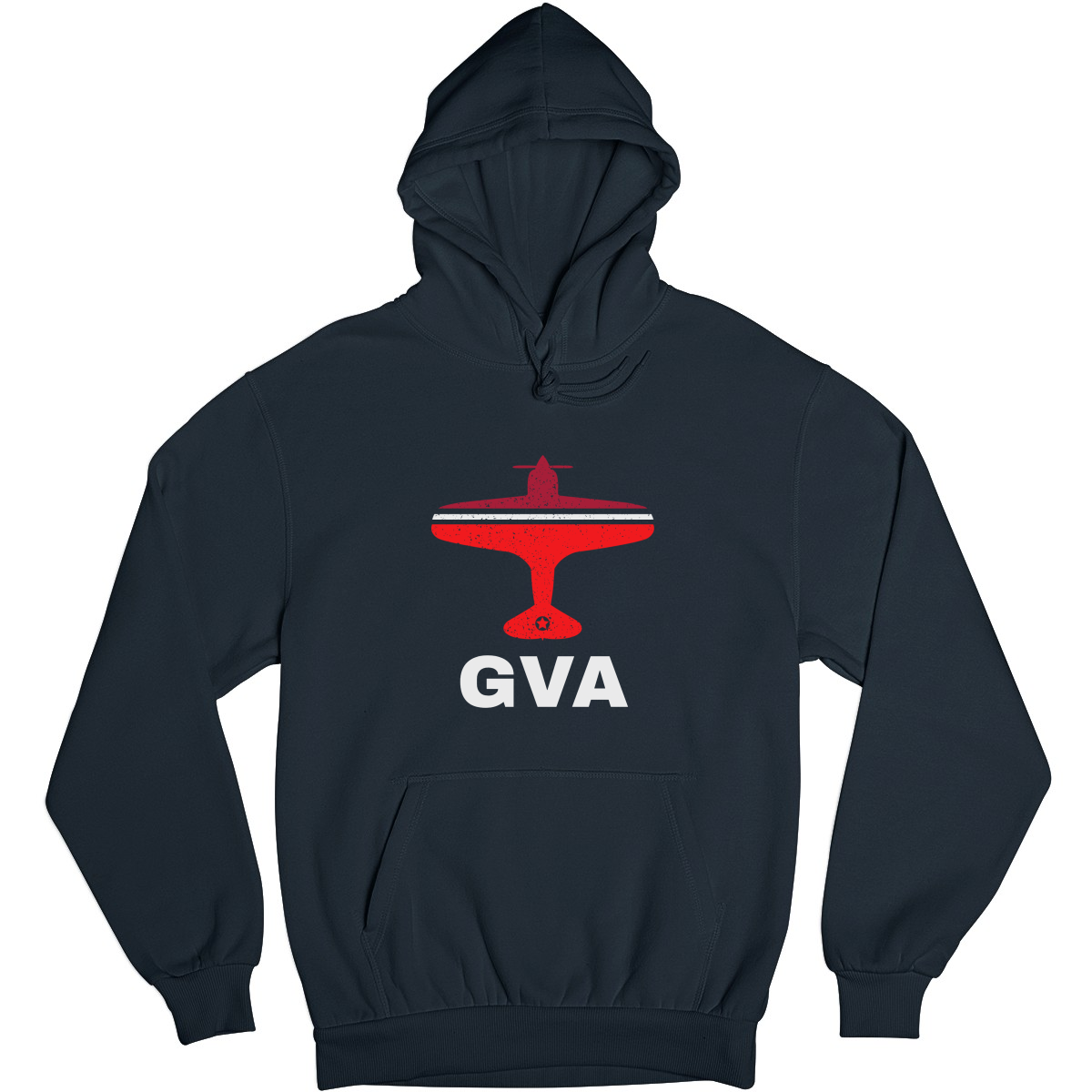 Fly Geneva GVA Airport Unisex Hoodie | Navy