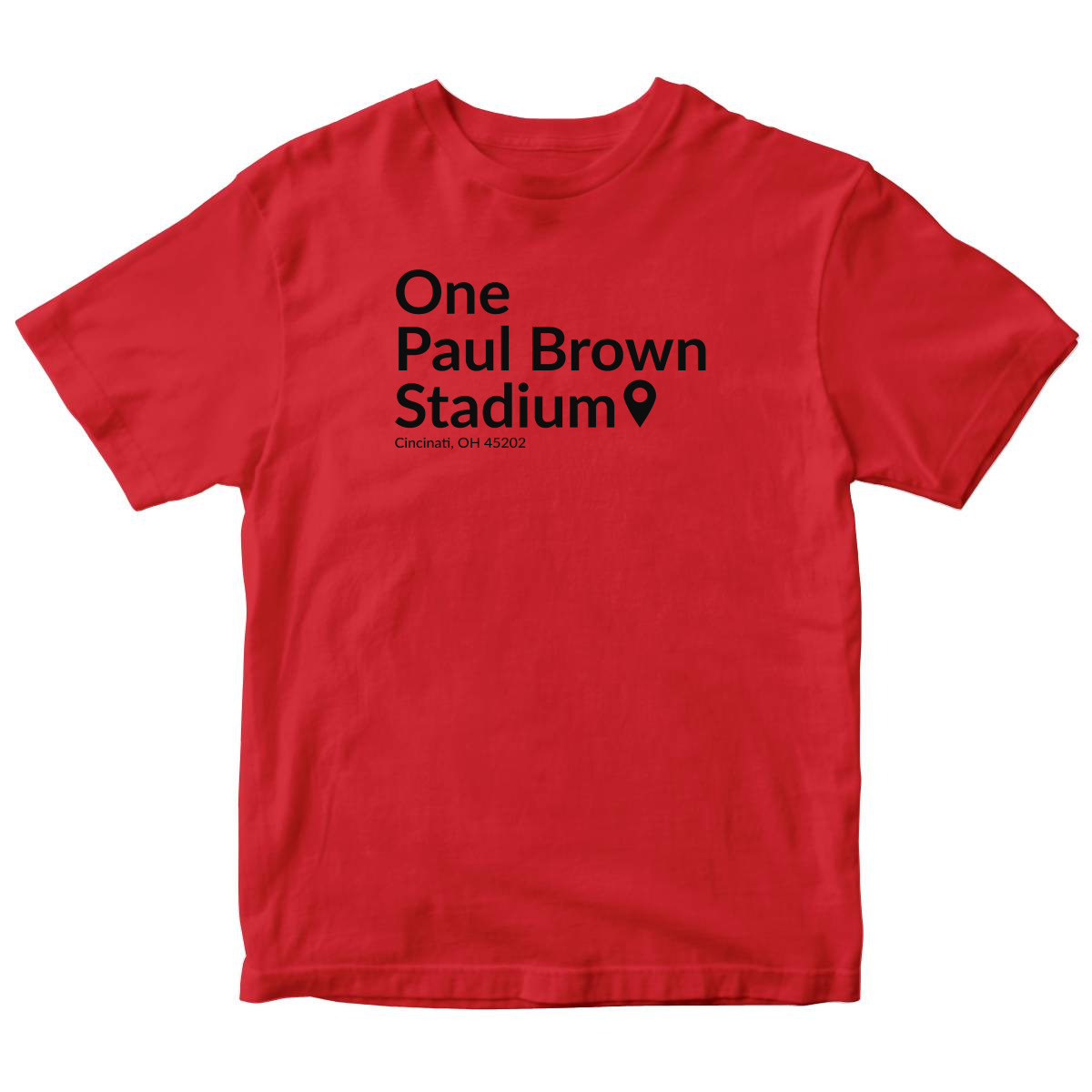 Cincinnati Football Stadium Kids T-shirt | Red