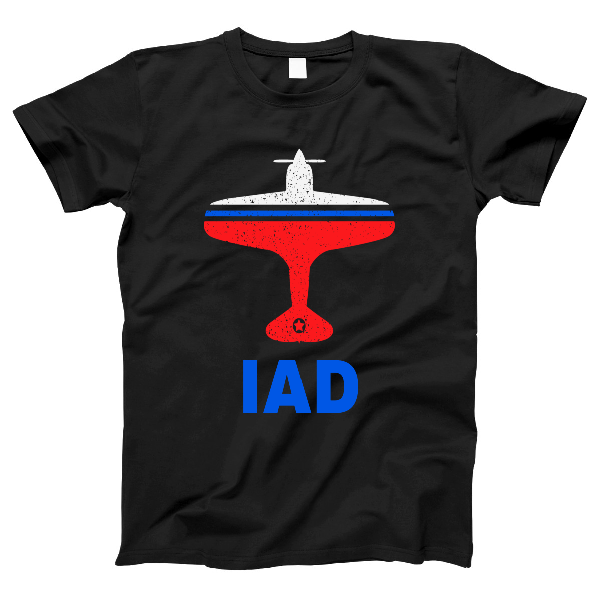 Fly Washington D.C. IAD Airport Women's T-shirt | Black