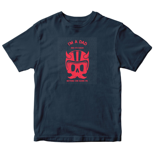 I'm a dad and a biker Kids T-shirt | Navy