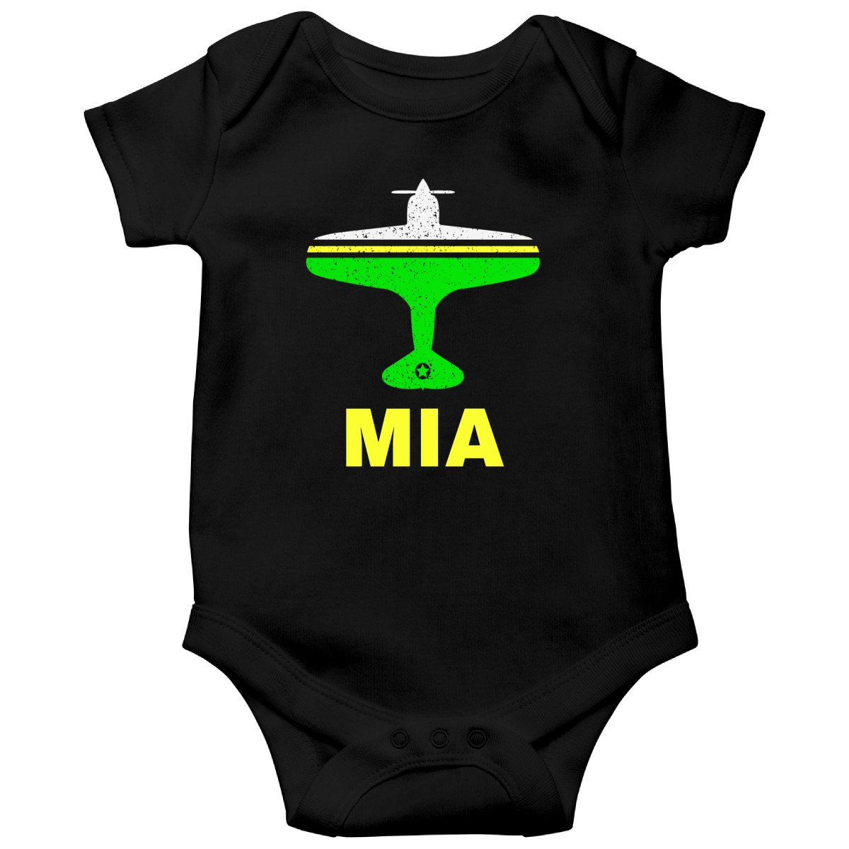 Fly Miami MIA Airport Baby Bodysuits | Black