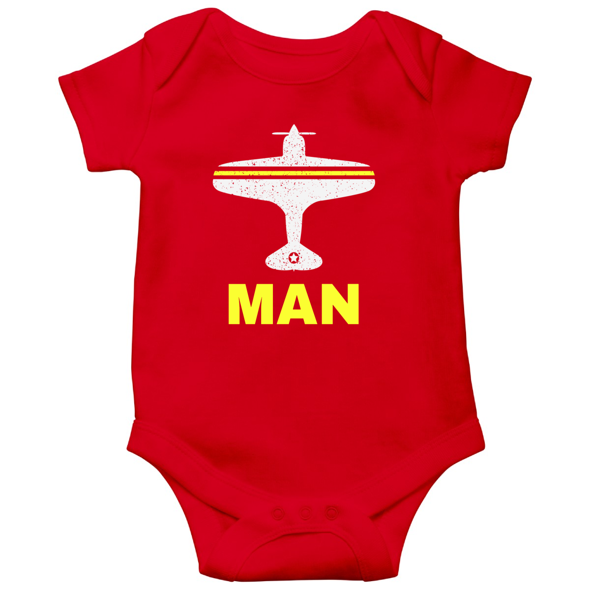 Fly Manchester MAN Airport Baby Bodysuits | Red