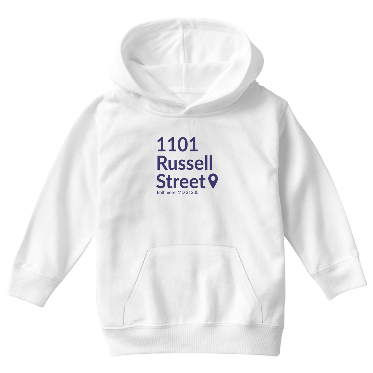 Baltimore Football Stadium Kids Hoodie | White