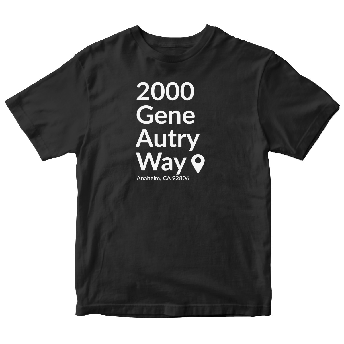 Anaheim Baseball Stadium Toddler T-shirt | Black