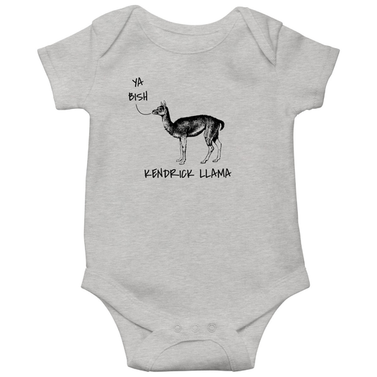 Kendrick Llama Baby Bodysuits | Gray