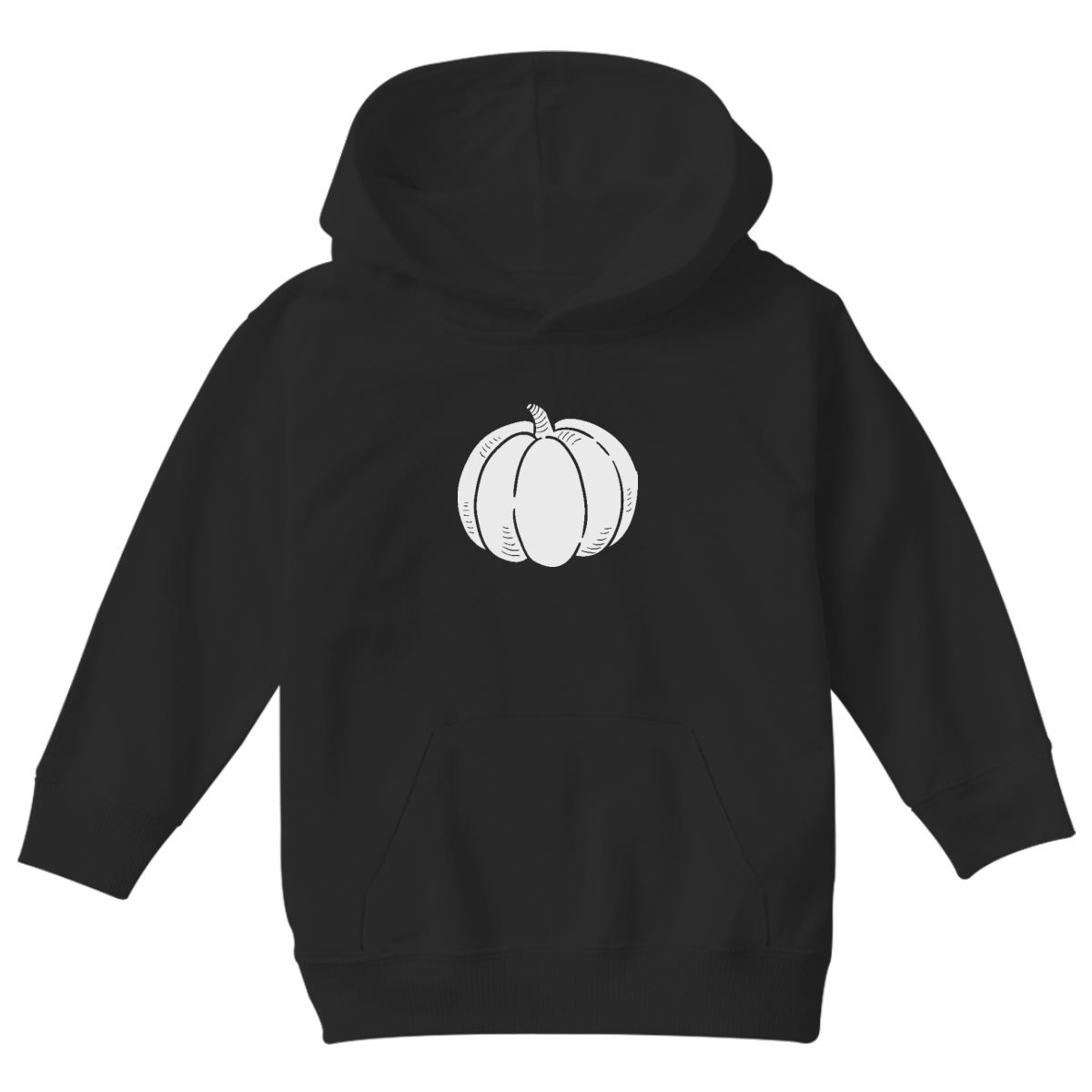 Pumpkin Pocket Kids Hoodie | Black