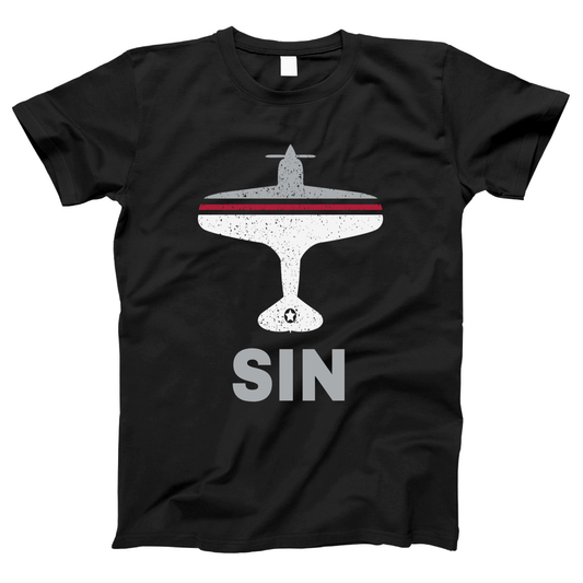 Fly Singapore SIN Airport Women's T-shirt | Black