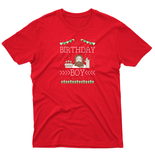 Christmas Birthday Boy Men's T-shirt | Red