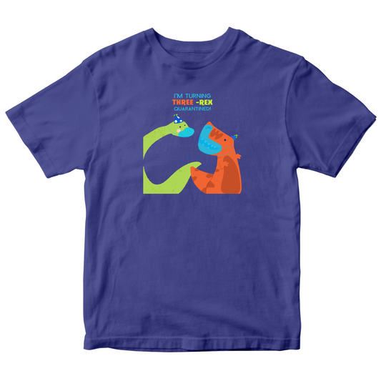 I'm turning three-rex quarantined Toddler T-shirt | Blue